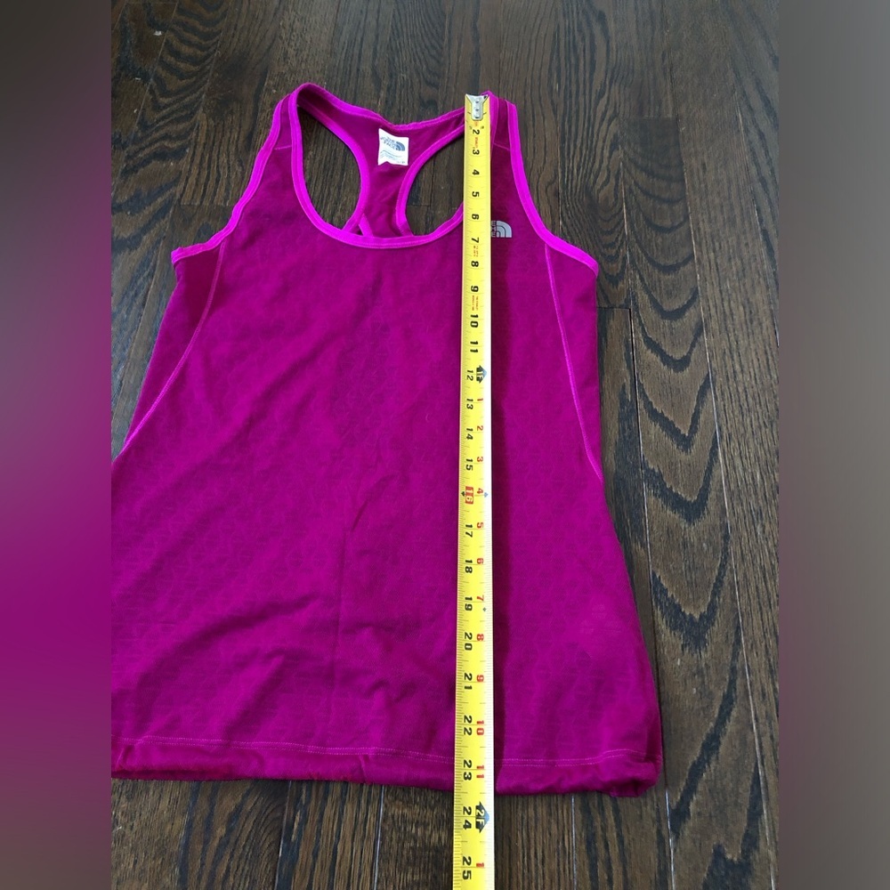 The North Face Women’s S Magenta Mesh Racerback Tank w/Drawstring Waistband - Picture 6 of 11